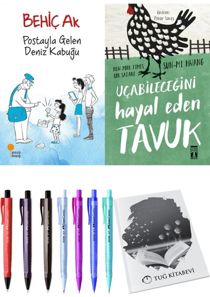Uçabileceğini Hayal Eden Tavuk ve Postayla Gelen Deniz Kabuğu 2li Set