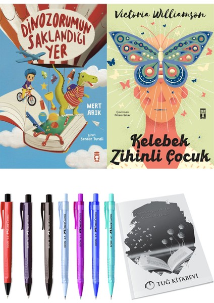 Kelebek Zihinli Çocuk ve Dinazorumun Saklandığı Yer 2li Set