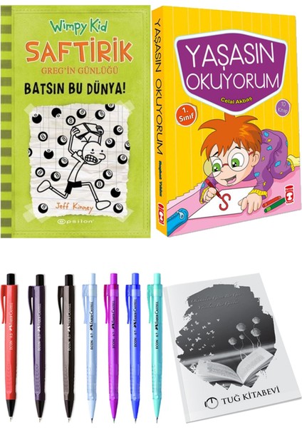 Yaşasın Okuyorum 10 Kitap ve Saftirik 8 Batsın Bu Dünya! 2li Set