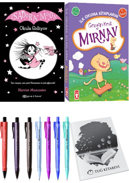 İlk Okuma Kitaplarım Gezgin Kedi Mırnav 10 Kitap ve Isadora Moon 1 Okula Gidiyor 2li Set