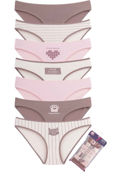 Kadın Pamuklu Bikini Külot 7'li Paket