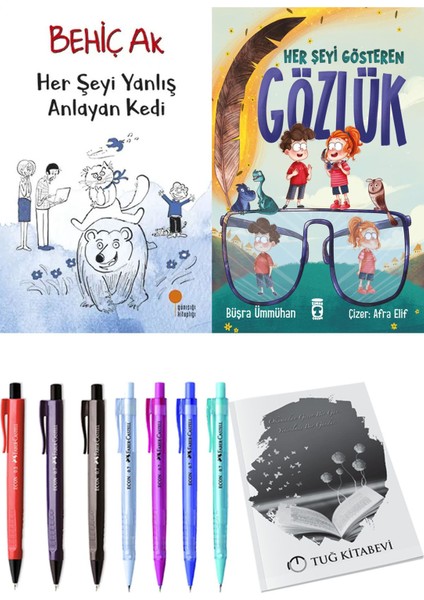 Her Şeyi Gösteren Gözlük ve Her Şeyi Yanlış Anlayan Kedi 2li Set