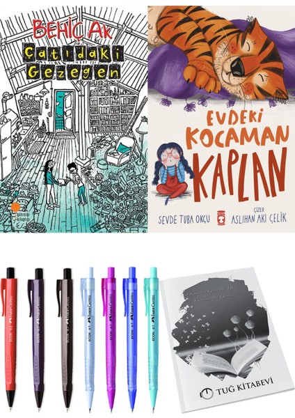 Evdeki Kocaman Kaplan ve Çatıdaki Gezegen 2li Set