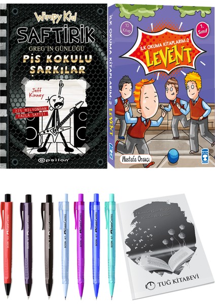 İlk Okuma Kitaplarım 2 Levent 10 Kitap ve Saftirik 17 Pis Kokulu Şarkılar 2li Set