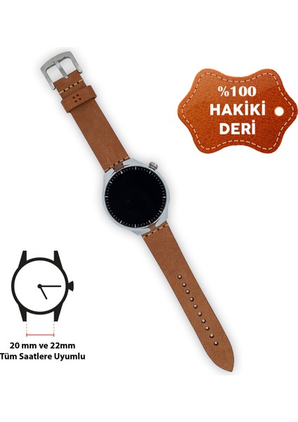 Samsung Galaxy Watch Fe Kordon Hakiki Deri 20MM Deri Kayış