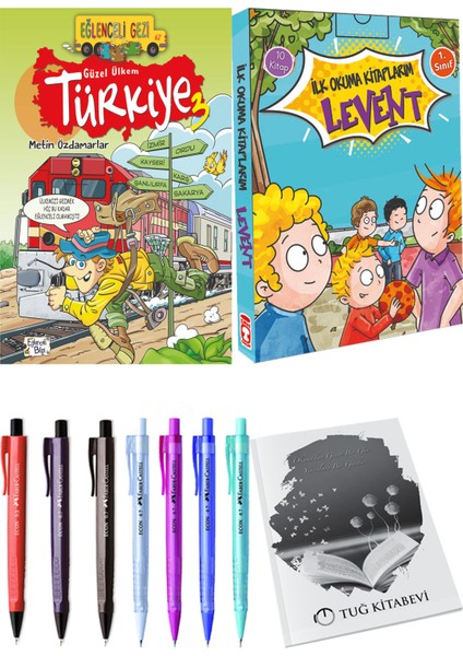 İlk Okuma Kitaplarım Levent 1 10 Kitap ve Güzel Ülkem Türkiye 3 2li Set