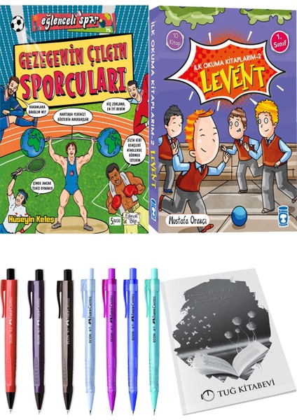 İlk Okuma Kitaplarım 2 Levent 10 Kitap ve Gezegenin Çılgın Sporcuları 2li Set