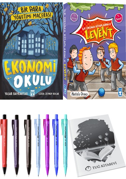 İlk Okuma Kitaplarım 2 Levent 10 Kitap ve Ekonomi Okulu Bir Para Yönetimi Macerası 2li Set