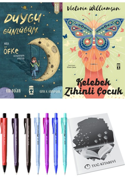 Kelebek Zihinli Çocuk ve Duygu Günlüğüm Mira Öfke Gezegeni'nden Ayrılıyor 2li Set