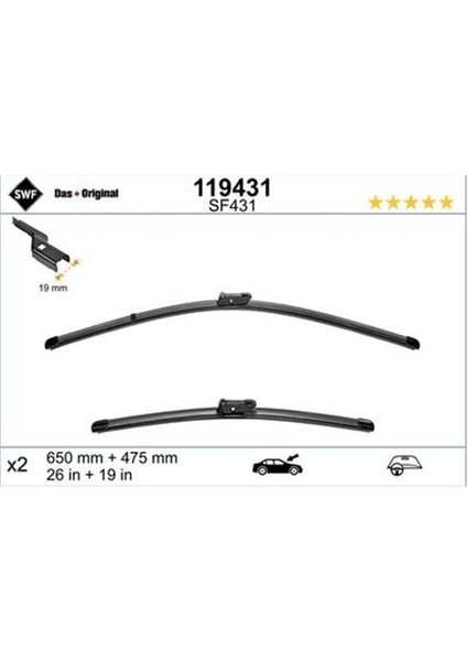 Bmw Ön Silecek Seti G30/F45/G11 61612358552 fiyatları