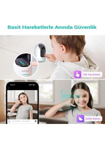 360+ C221 Pro 3k 360° Akıllı Güvenlik Kamerası Bebek Monitörü Evcil Hayvan Kamerası İç Mekan Kamerası Ip Kamera Yeni Versiyon (Distribütör Garantili)