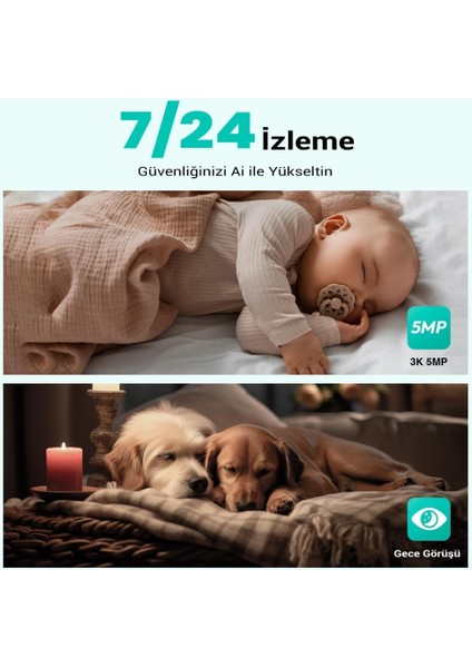 360+ C221 Pro 3k 360° Akıllı Güvenlik Kamerası Bebek Monitörü Evcil Hayvan Kamerası İç Mekan Kamerası Ip Kamera Yeni Versiyon (Distribütör Garantili)