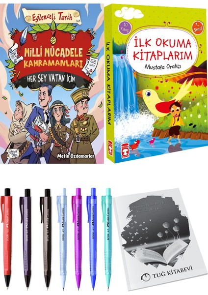 İlk Okuma Kitaplarım 10 Kitap ve Milli Mücadele Kahramanları Her Şey Vatan Için 2li Set