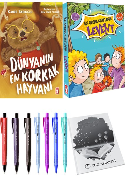 İlk Okuma Kitaplarım Levent 1 10 Kitap ve Dünyanın En Korkak Hayvanı 2li Set