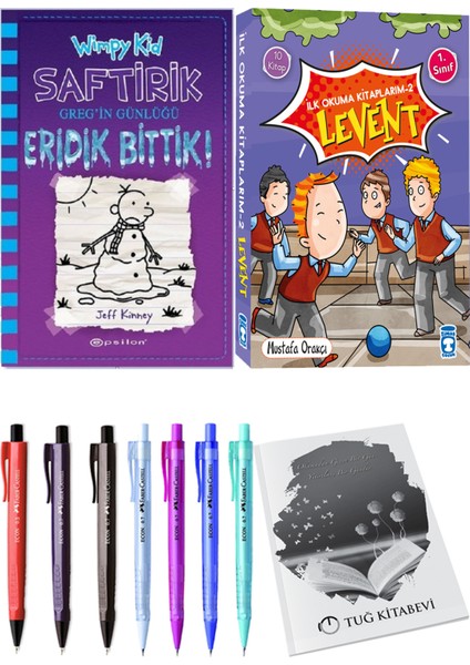 İlk Okuma Kitaplarım 2 Levent 10 Kitap ve Saftirik 13 Eridik Bittik! 2li Set