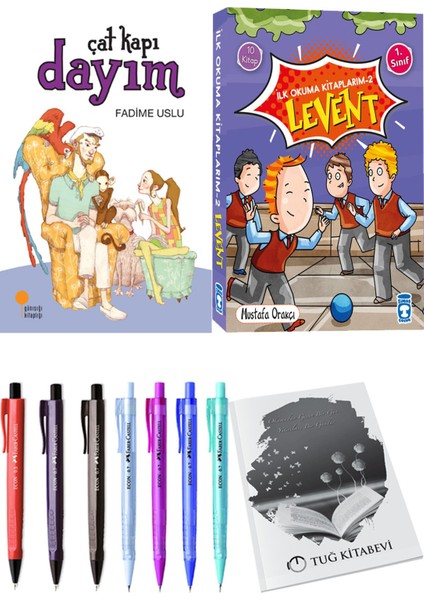 İlk Okuma Kitaplarım 2 Levent 10 Kitap ve Çat Kapı Dayım 2li Set