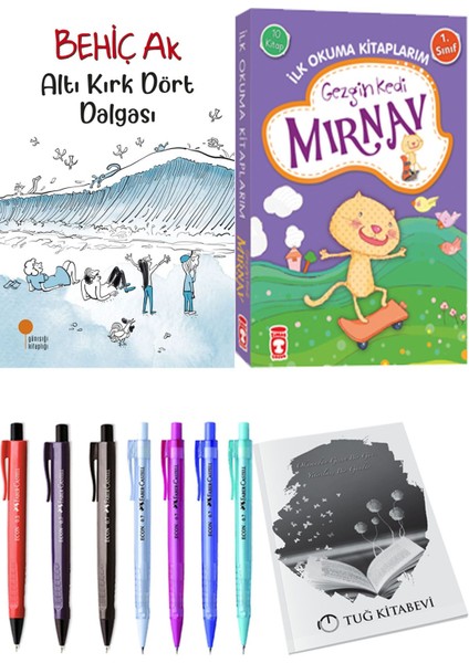İlk Okuma Kitaplarım Gezgin Kedi Mırnav 10 Kitap ve Altı Kırk Dört Dalgası 2li Set