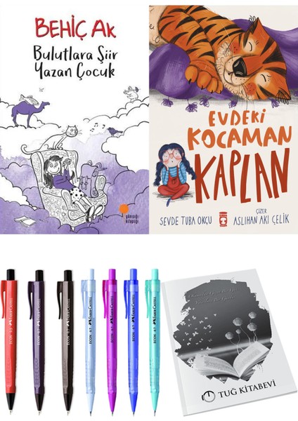 Evdeki Kocaman Kaplan ve Bulutlara Şiir Yazan Çocuk 2li Set
