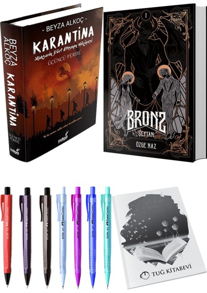 Bronz 1 Şeytan Ciltli ve Karantina 3 Ciltli Beyza Alkoç 2li Set