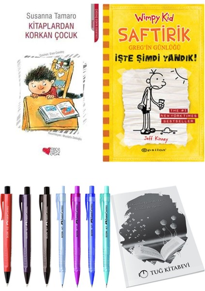 Saftirik 4 Işte Şimdi Yandık! ve Kitaplardan Korkan Çocuk 2li Set
