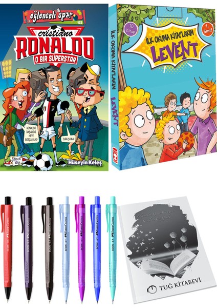 İlk Okuma Kitaplarım Levent 1 10 Kitap ve Cristiano Ronaldo O Bir Süperstar 2li Set