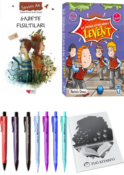 İlk Okuma Kitaplarım 2 Levent 10 Kitap ve Gazete Fısıltıları 2li Set