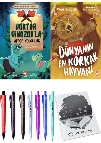 Dünyanın En Korkak Hayvanı ve Doktor Dinozor'la Ateşe Yolculuk 2li Set