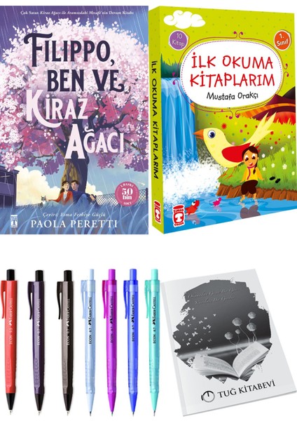 İlk Okuma Kitaplarım 10 Kitap ve Filippo, Ben ve Kiraz Ağacı 2li Set