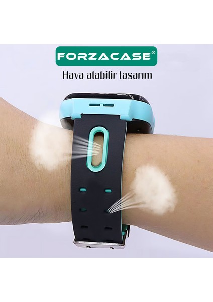 15MM Akıllı Çocuk Saatleri ile Uyumlu Çift Renk Şık Silikon Kordon Kayış - FC888 fiyatları