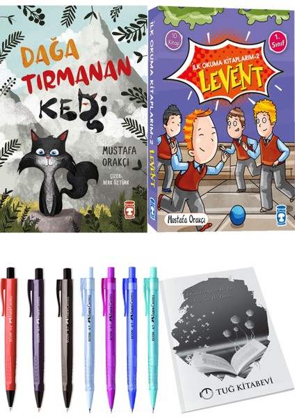 İlk Okuma Kitaplarım 2 Levent 10 Kitap ve Dağa Tırmanan Kedi 2li Set