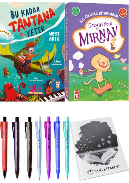 İlk Okuma Kitaplarım Gezgin Kedi Mırnav 10 Kitap ve Bu Kadar Tantana Yeter 2li Set