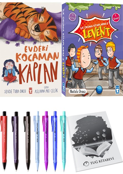 İlk Okuma Kitaplarım 2 Levent 10 Kitap ve Evdeki Kocaman Kaplan 2li Set