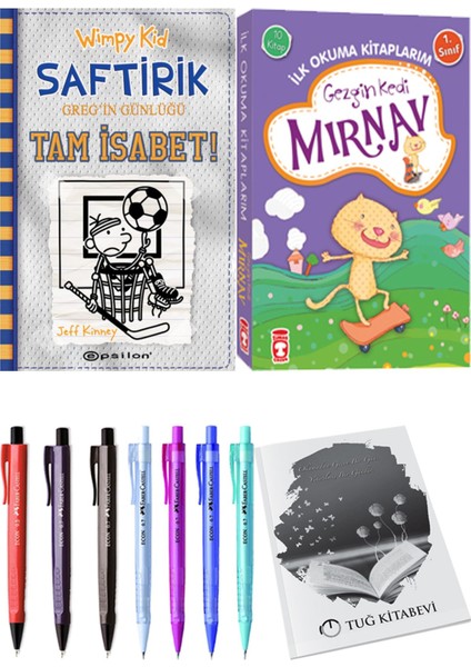 İlk Okuma Kitaplarım Gezgin Kedi Mırnav 10 Kitap ve Saftirik 16 Tam Isabet! 2li Set