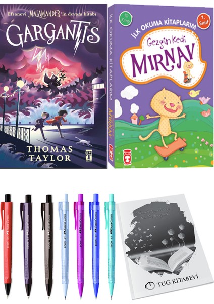 İlk Okuma Kitaplarım Gezgin Kedi Mırnav 10 Kitap ve Gargantis 2li Set