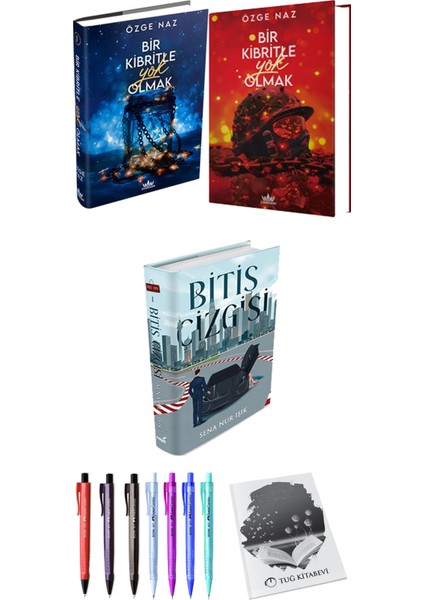 Bir Kibritle Yok Olmak 2li Set Ciltli ve Bitiş Çizgisi Ciltli Sena Nur Işık