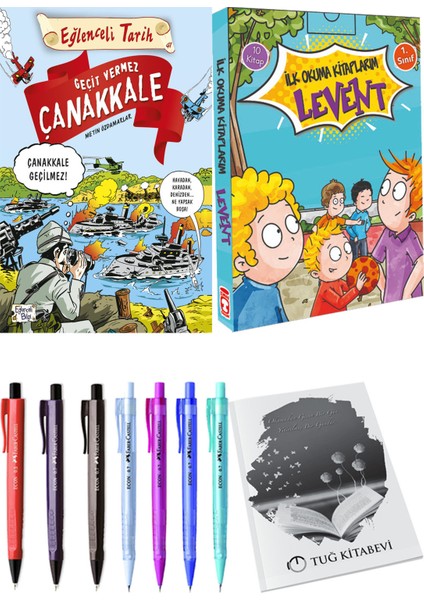 İlk Okuma Kitaplarım Levent 1 10 Kitap ve Geçit Vermez Çanakkale 2li Set