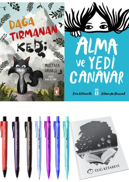 Alma ve Yedi Canavar ve Dağa Tırmanan Kedi 2li Set