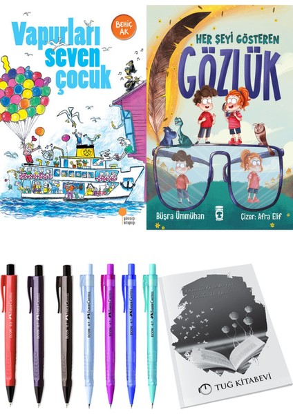 Her Şeyi Gösteren Gözlük ve Vapurları Seven Çocuk 2li Set