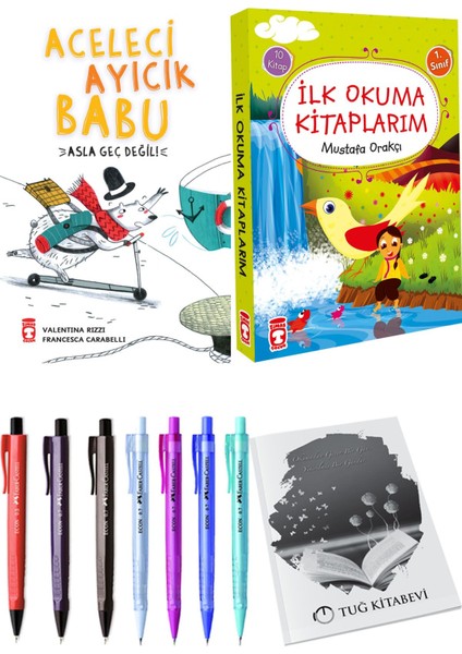 İlk Okuma Kitaplarım 10 Kitap ve Aceleci Ayıcık Babu Asla Geç Değil 2li Set