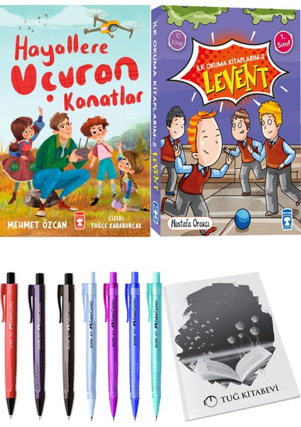 İlk Okuma Kitaplarım 2 Levent 10 Kitap ve Hayallere Uçuran Kanatlar 2li Set