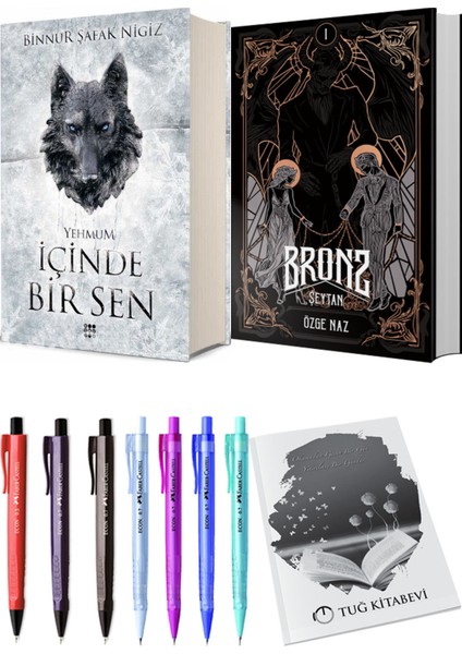 Bronz 1 Şeytan Ciltli ve Içinde Bir Sen 3 Yehmum Ciltli Binnur Şafak Nigiz 2li Set