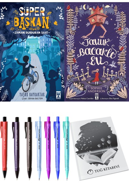 Tavuk Bacaklı Ev ve Süper Başkan Zamanı Durduran Saat 2li Set