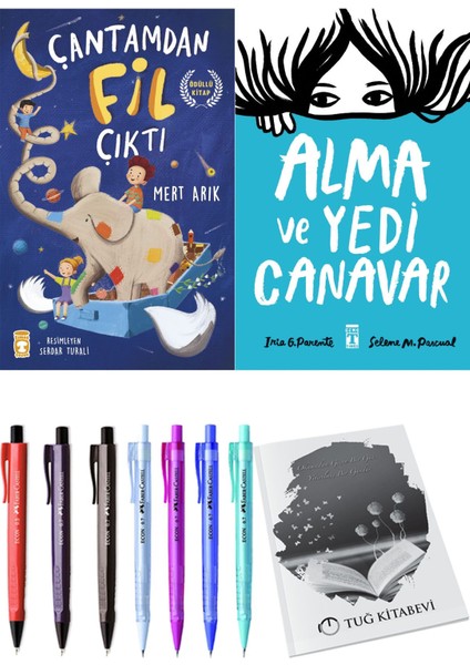 Alma ve Yedi Canavar ve Çantamdan Fil Çıktı 2li Set