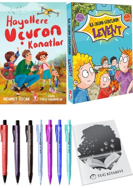 İlk Okuma Kitaplarım Levent 1 10 Kitap ve Hayallere Uçuran Kanatlar 2li Set