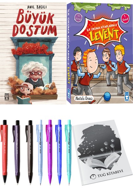 İlk Okuma Kitaplarım 2 Levent 10 Kitap ve Büyük Dostum 2li Set