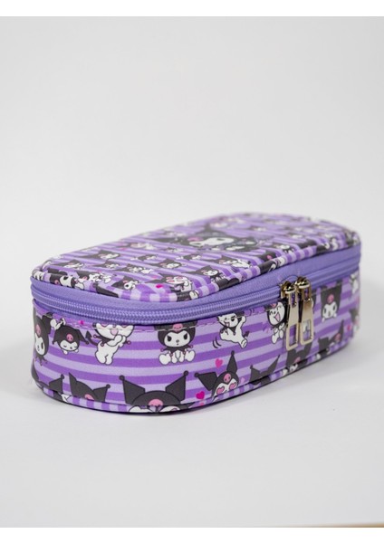 Kalem Kutusu Oval Tasarım Tek Bölmeli Kuromi Temalı vegan Deri (Kalemlik) indirimleri