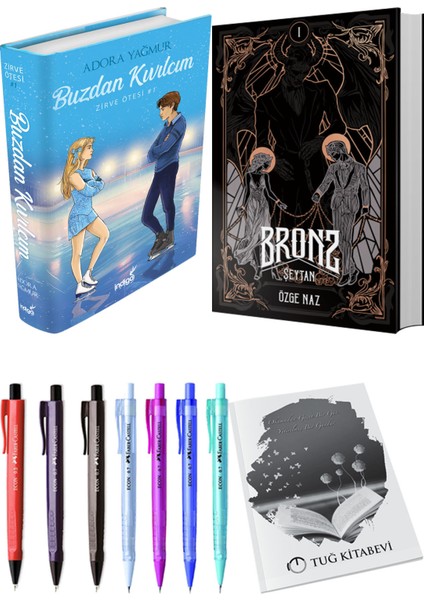 Bronz 1 Şeytan Ciltli ve Buzdan Kıvılcım Ciltli Adora Yağmur 2li Set