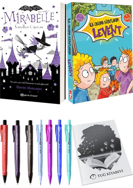 İlk Okuma Kitaplarım Levent 1 10 Kitap ve Mirabelle 2 Kuralları Çiğniyor 2li Set