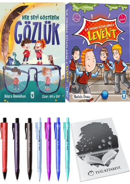 İlk Okuma Kitaplarım 2 Levent 10 Kitap ve Her Şeyi Gösteren Gözlük 2li Set
