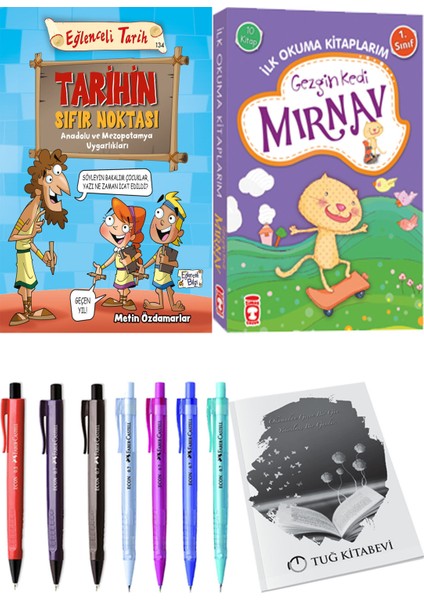İlk Okuma Kitaplarım Gezgin Kedi Mırnav 10 Kitap ve Tarihin Sıfır Noktası Anadolu ve Mezopotomya Uygarlıkları 2li Set